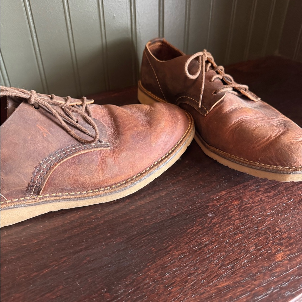 Brown Leather Men's Red Wings Heritage Shoes - Picture 3 of 5